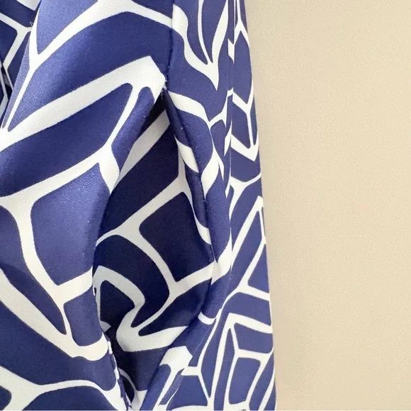 Jude Connally sleeveless dress navy and white geometric nautical blend XL - Picture 6 of 10